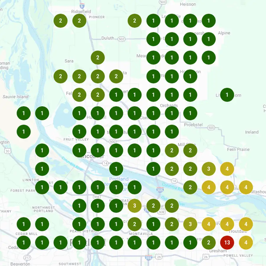 Local Search Visibility Electricians - AFTER