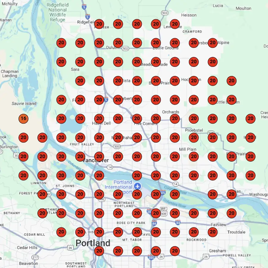 Local Search Visibility HVAC - BEFORE